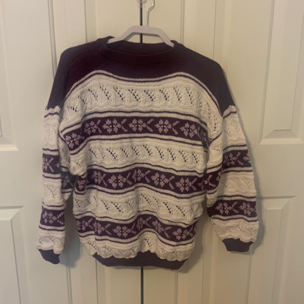 Vintage acrylic handmade sweater 1X